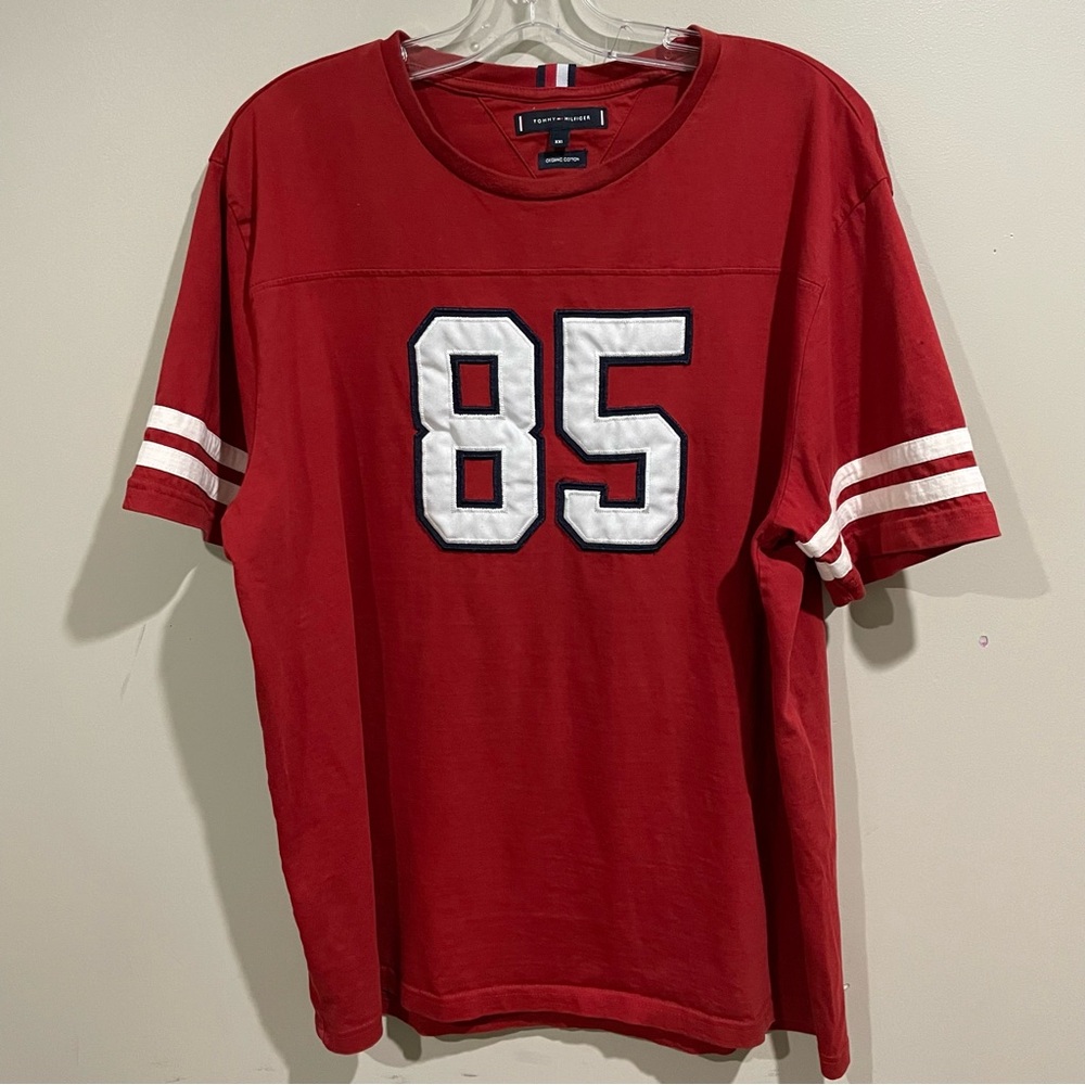 TOMMY HILFIGER RED T-SHIRT SIZE- XXL